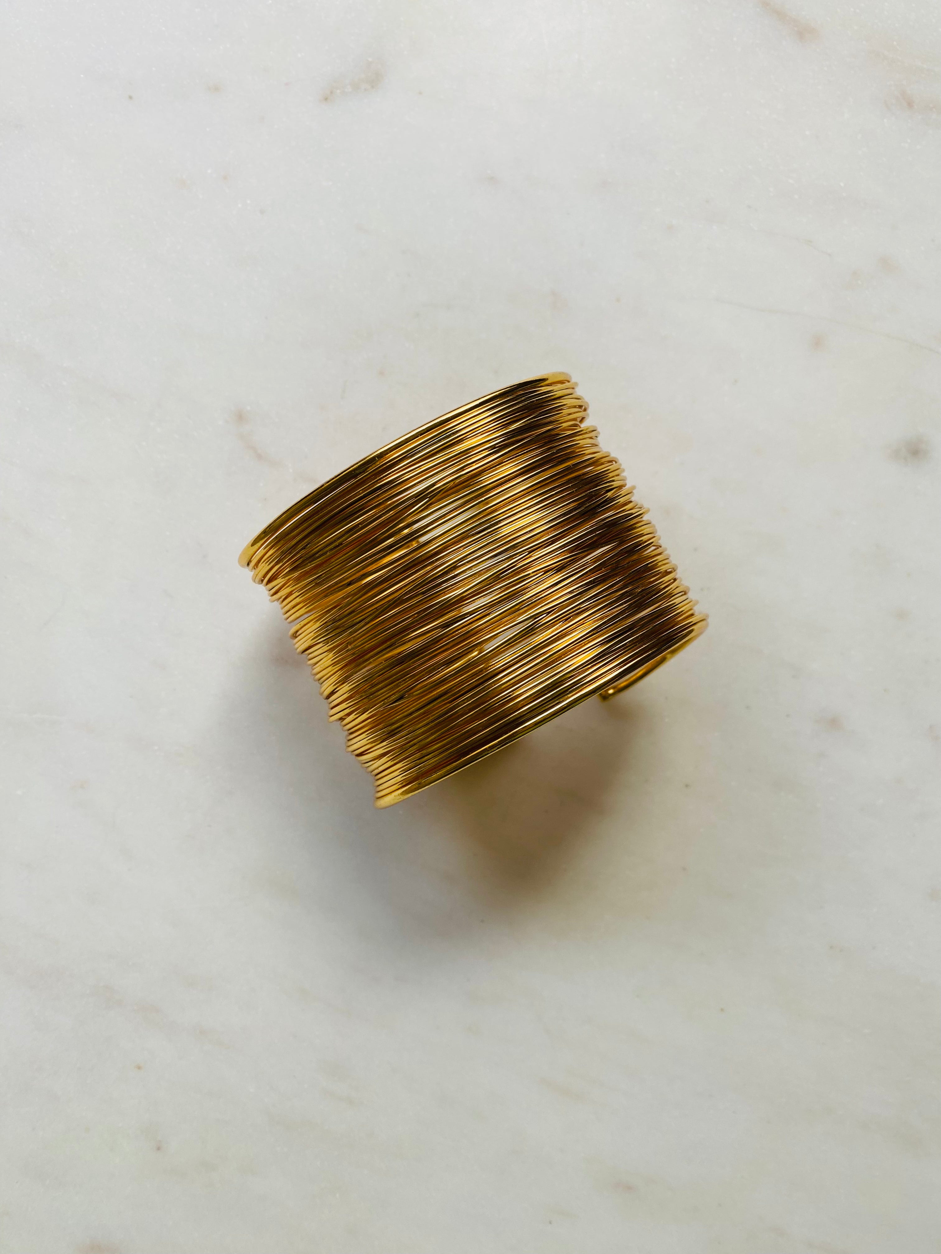 handcrafted gold bracelet cuff
