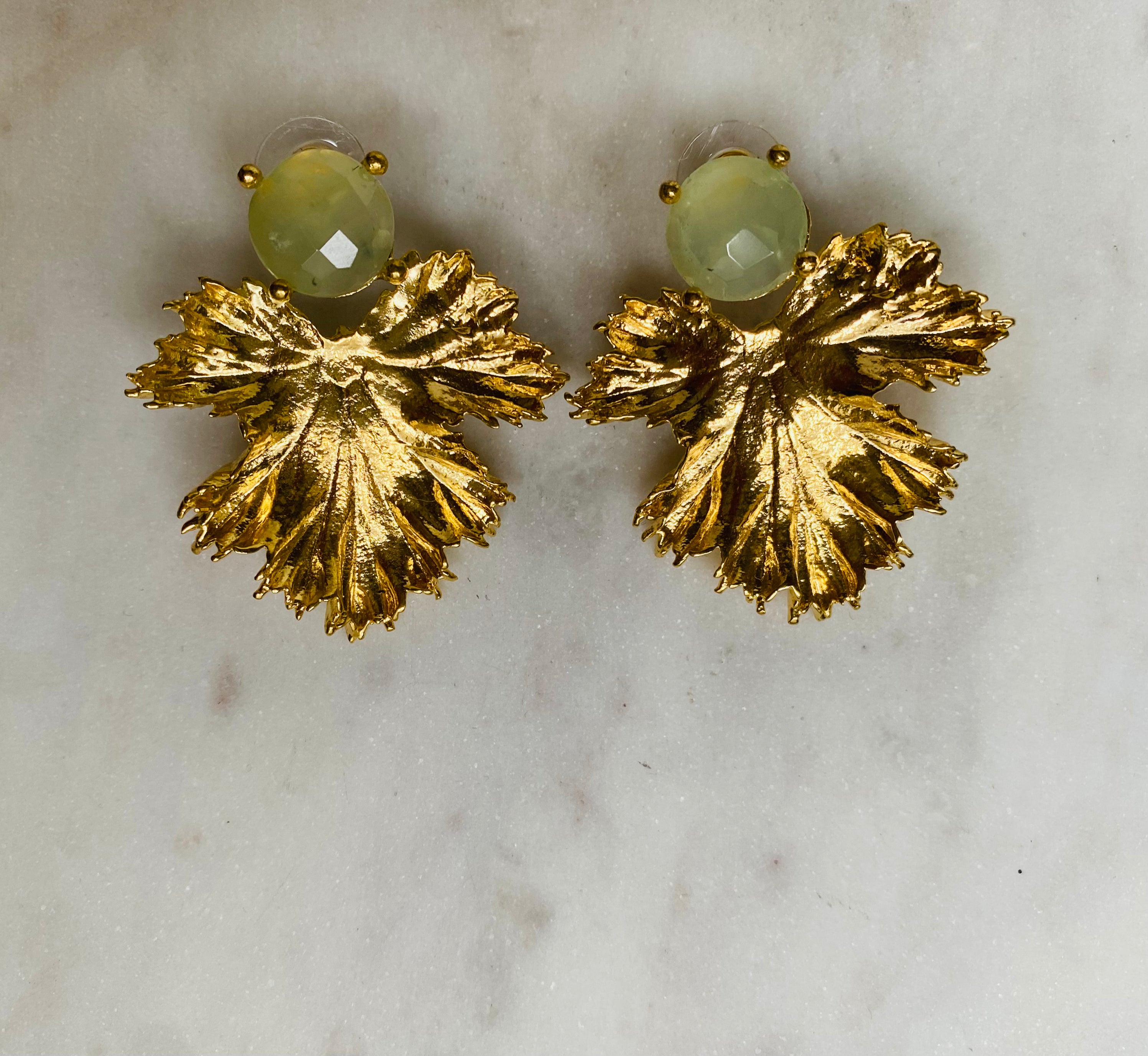 maxi leaf earring studs
