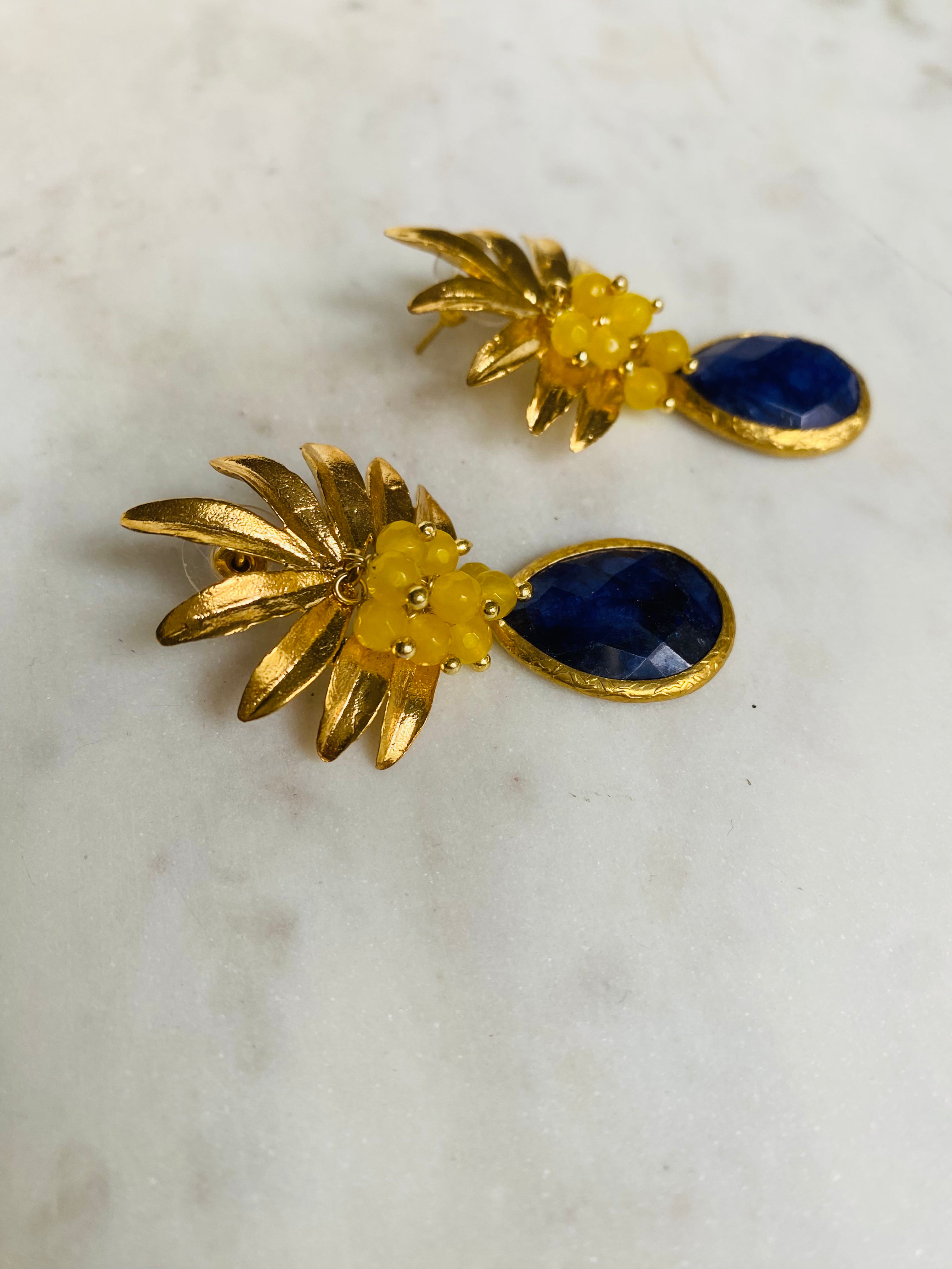 pineapple multicolor earrings