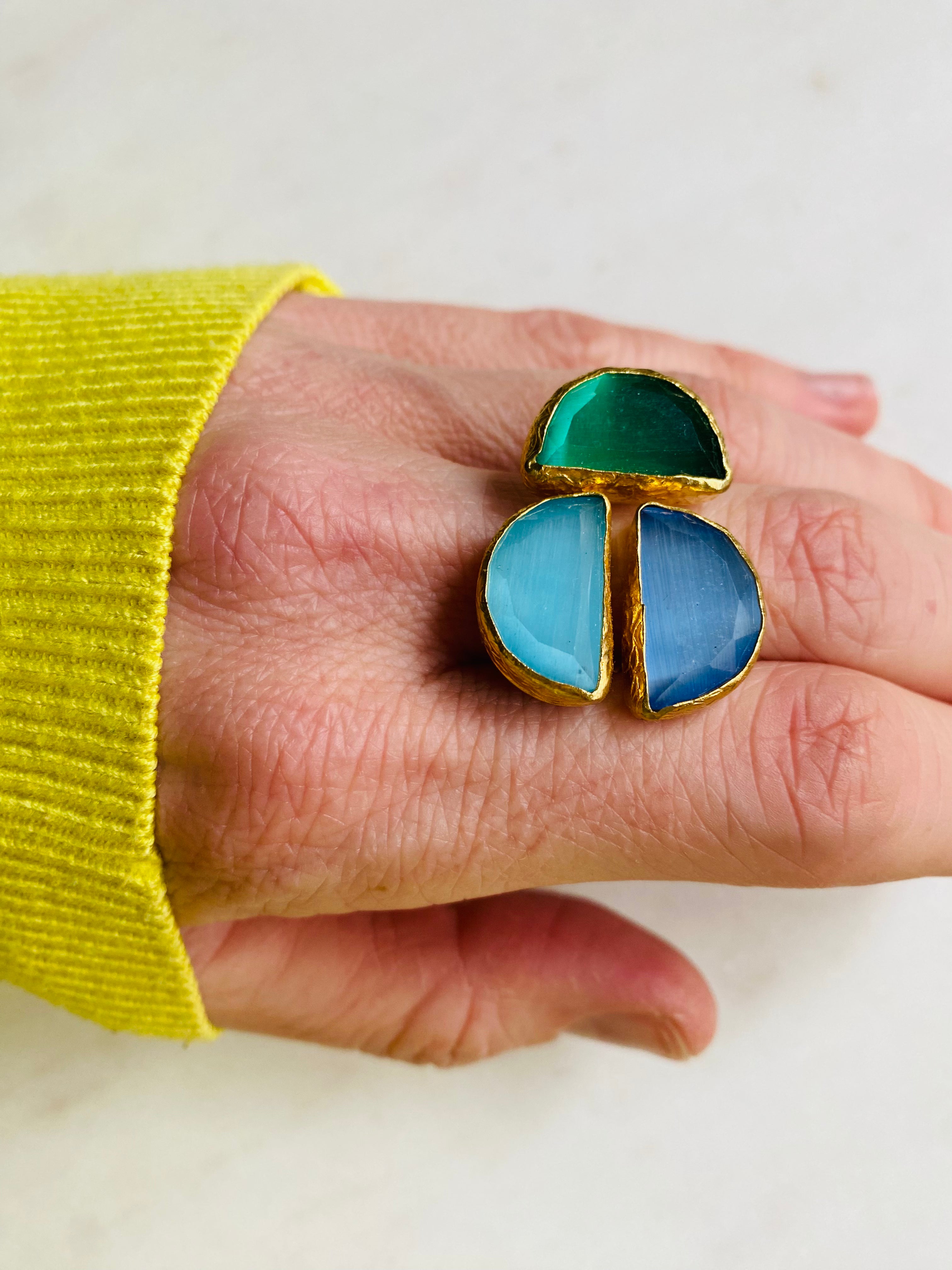 ocean inspired statement ring