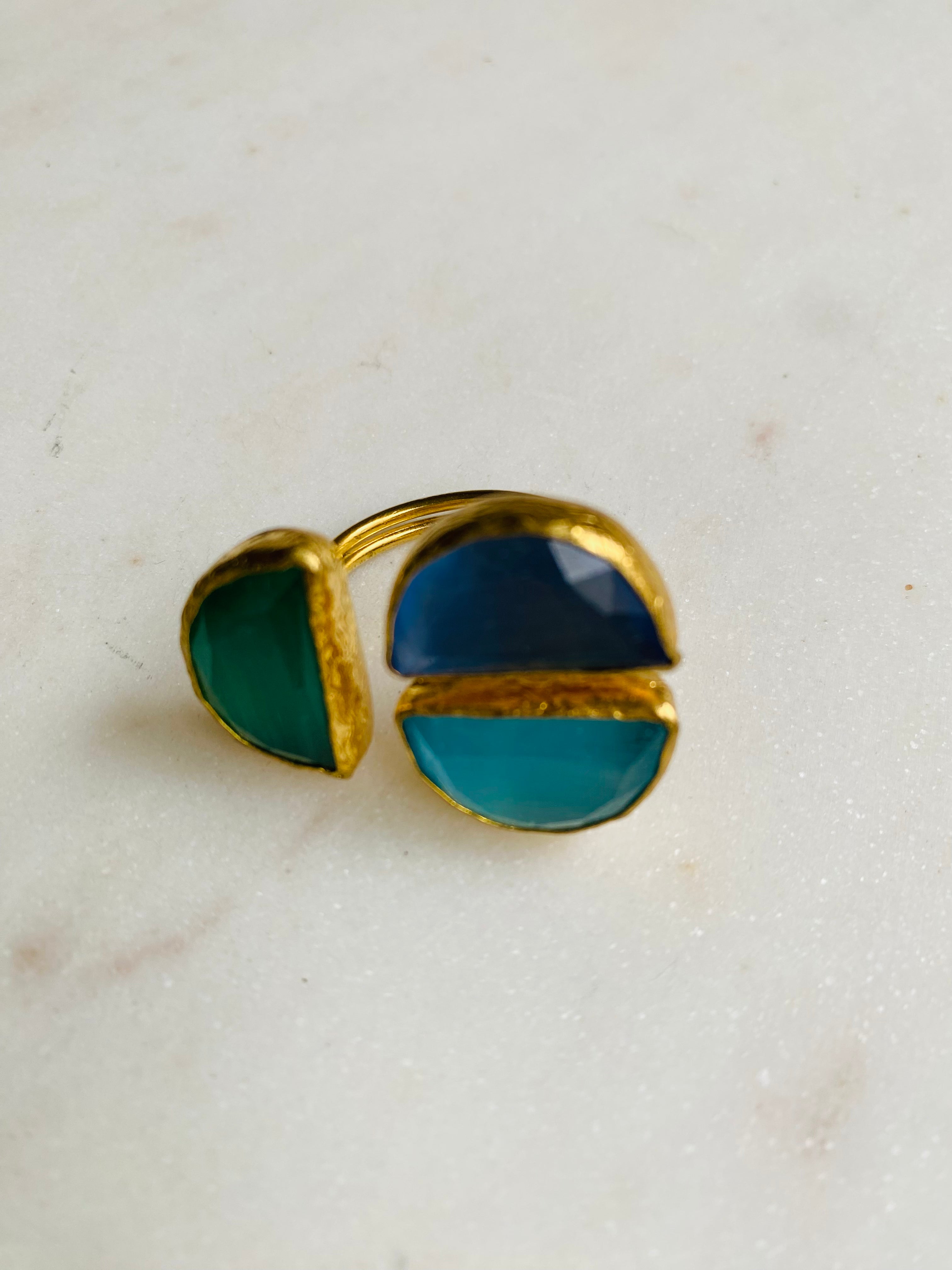 ocean inspired statement ring